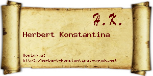 Herbert Konstantina névjegykártya